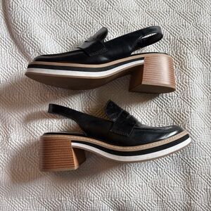 Dolce Vita Black and Tan Slip-On Loafers
